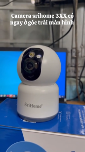 Camera wifi Srihome 5MP trong nhà ngoài trời xoay - đàm thoại 2 chiều SH052