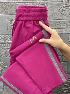 กางเกงลำลองผ้าไหมนมบางฤดูร้อนสำหรับผู้หญิง กางเกงขายาวทรงตรงเอวสูงผ้าไหมน้ำแข็งผสมผ้าฝ้าย กางเกงขายาวทรงฮาเร็มทรงสลิมฟิต