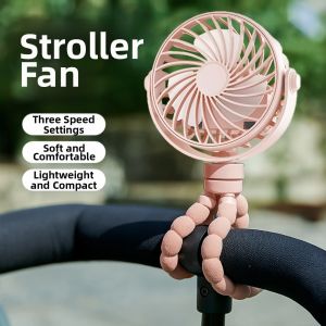 GUOQI | Portable Quiet Baby Stroller Fan Rotatable