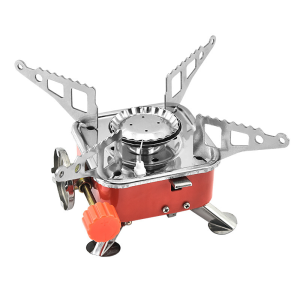 Outdoor Mini Square Stove Portable Folding Gas Stove Card Camping Cooking Utensil Ultra-Light Travel Cookware Hiking Equipment