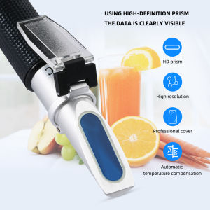 RCYAGO Handheld Milk Brix Refractormeter 0-20% Salinometer Sugar Meter with ATC For Home Use
