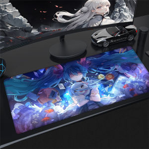Bandai | Anime Large Gaming Mouse Pad H-Hatsune M-Miku Kawaii Girl Cartoon Desk Mat Extended Keyboard Pad for Laptop Non-Slip Rubber Base