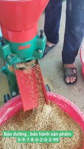 Máy ép cám viên chạy điện 1pha  máy 3 quả lô