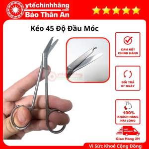 Kéo Cắt Chỉ Đầu Móc Khuỷu 45 độ