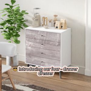 detrend modern nightstand with 4 storage drawers modern chest of drawers storage cabinetnightstand living room entryway storage organizer-5263