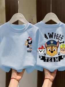 Letter Print Cotton Short Sleeve T-shirt for Boys and Girls