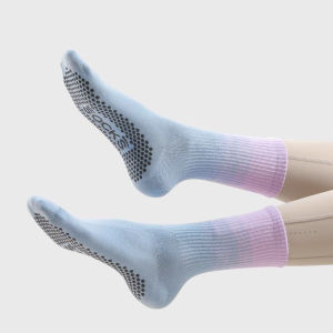 ZSVIP Professional Non-Slip Yoga Socks Womens Mid-Calf Thickened Sports Socks for All Seasons No Slip Fitness Fans Supplies