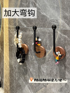 ไม้ตะวันออกเฉียงเหนือไม้walnut ติดผนังแบบไม่ต้องเจาะ หมวก ยางยืด รูปผีเสื้อ รูปหัวเข็มขัด จัดระเบียบแบบติดผนัง