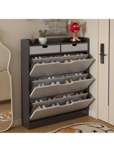MOLORE | Sliding Door Shoe Cabinet Large Capacity Slim Wooden