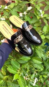 Giầy Sục Nam Da Bóng Đính Khuyênn BukbeRy Siêu ĐẹpThời Trang Cá TinhPhong Cách