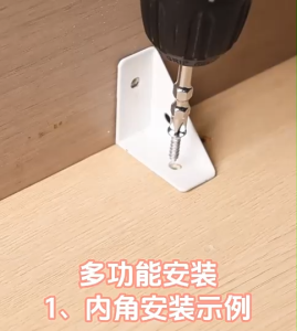 Right Triangular Protector Stand Hardware / Cupboard Fixed Joint Board Frame / Angle Corner Brackets Furniture Connection