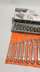 PAKET PROMO 3 SET Kunci Sok Set Lengkap 10pc 8-24mm 1/2 6pt kunci shock lengkap + Kunci Ring Pas 11 Pcs Kombinasi + Kunci L Kombinasi Bintang 9 Pcs Soligen