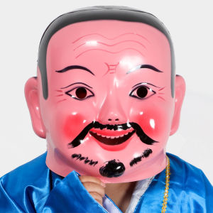 Plastic Big Head Doll Mask Boy Girl Costume Props Lion Dance Performance Clothes Festive Props Traditional Chinese Artifacts