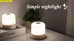 LED Night Light RGB Remote Table Lamp Rechargeable Bedroom Bedside Lamps Color Changing Touch Dimmable Portable Christmas Lights