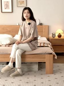YUANSHI YUANSU | Solid Wood Modern Scandinavian Style Bed