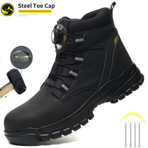 New Safety Boots Men Work Indestructible Shoes Sneakers Steel Toe Protective Boots Anti-smash Anti-puncture Waterproof boots