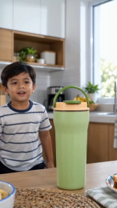 Baby Pro Portable Kids Tumbler With Handle Lightweight Drinking Cup For School Travel & Outdoor Use