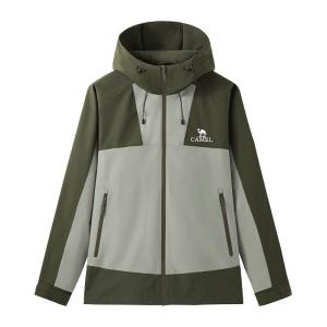 Camel Womens Workwear Jacket Casual Hooded Functional Windbreaker Waterproof Coat Spring Autumn Couple Matching Outerwear