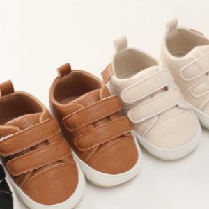 FSHKSM Brown Baby Shoes Walking Toddler Shoes Soft Sole Newborn Birthday Infant Kids Boy Sneaker