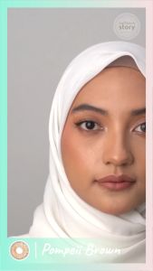 [LADYNAYOAN APPROVED] BUY 1 GET 3 Pompeii Brown Monthly Softlens Warna Korea Premium