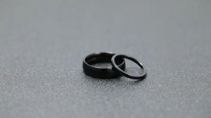 ZOESKY Titanium Ring Dome High Polished Black 8mm Wedding Band Size 6-14