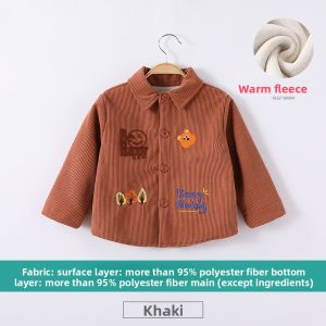 Hamqi | New Autumn and Winter Stylish Warm Corduroy Boys Long Sleeve Shirt