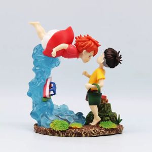 Bandai | Anime 15cm Ponyo On The Cliff Figure Ponyo Sousky Seagal Figure Pvc Gk Statue Action Figurine Model Doll Collection Toy Kid Gift
