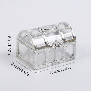 Vintage Treasure Chest Storage Box Transparent Pirate Candy Jewelry Display Box for Wedding Party Birthday