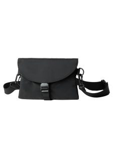 MOYYI เทรนด์แฟชั่นผู้ชาย Messenger กระเป๋าแพ็คไนล่อนกันน้ำล็องผู้ชายกระเป๋าสะพายสีดำฟังก์ชั่นกระเป๋าซิป สำหรับชาย