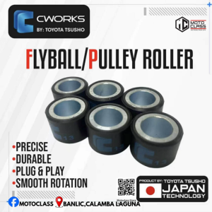CWORKS BOLA MIO SPORTY/SOULTY/FINO Flyball/Pulley Roller - Precise Durable Plug & Play Smooth Rotation - Moto Class Transmission Part - Japan Technology