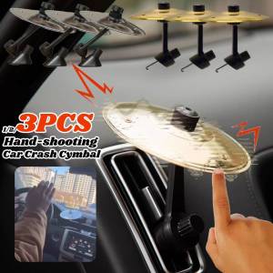 3-1PC Hand-shooting Car Crash Cymbal Universal Auto Air Ventilation Port Clip-On Mini Drum Cymbals for Car All Types of Vehicles