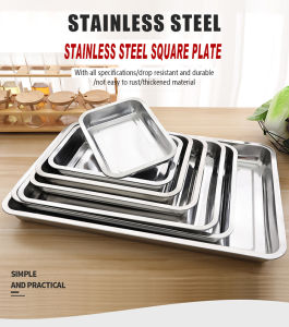 nampan stainless/baking tray / tatakan gelas/ nampan persegi