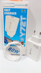 Charger For Android 180W For VVO Y72T Quick Charge3.0 Adapter Charger + Kabel Support Fast Charging
