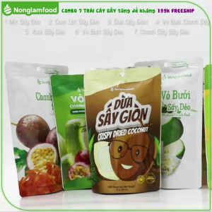 [Hàng Loại 1 Chuẩn Xuất Khẩu] Trái Cây Sấy Dẻo Nhiệt Đới NONGLAMFOOD Nhiều Hương Vị Đồ Ăn Vặt Trái Cây Sấy