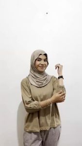 ATASAN KAOS WANITA KATUN TANGAN BALON/ HIJAB DAN WUDHU FRIENDLY BAHAN KATUN COMBED