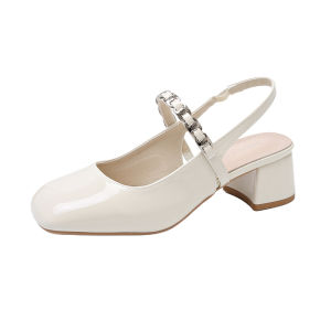 YX | Elegant Buckle Strappy Sandals Rough Heel
