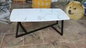 Bàn Trà Sofa Bàn Trà Mặt Đá Chữ Nhật Chân Sắt Dáng Chân Chéo Chữ Y Cafe Phòng Khách