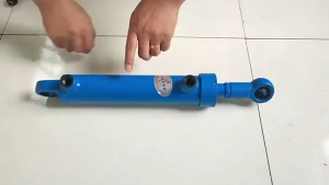 Blue Heavy-Duty Hydraulic Cylinder High-Strength Piston Rod 100/200mm Stroke 50mm Inner Diameter
