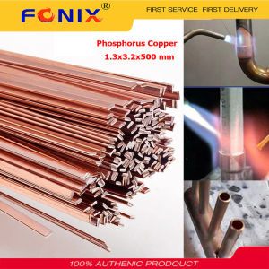 FONIX 10/20/50 Cái Que Hàn Đồng 1.3X3.2X500Mm Que Hàn Điện Cực Đồng Phốt Pho Dây Hàn Đồng Que Hàn Điện Cực Đồng Không Cần Bột Hàn