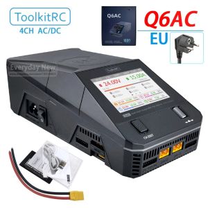 Bộ Sạc ToolkitRC Q6AC 400W AC / 1000W DC 4 Kênh Với Đầu Ra USB 65W Và Đầu Ra Không Dây 15W Dành Cho Pin LiPo NiMH PB Cho Xe RC