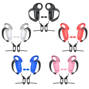 【New Arrival】 Silicone Controller Grips W/ Knuckle Straps and Battery Opening Non-Slip Controllers Protector for Meta Quest 3/3S