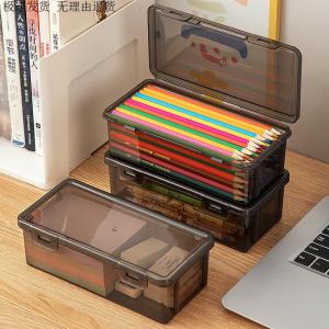 กล่องใสจัดระเบียบของขวัญสำหรับนักเรียน ความจุขนาดใหญ่ ใส ดีไซน์สวยงาม เครื่องเขียน ปากกาแม็ค เครื่องเขียน กล่องใสจัดระเบียบ