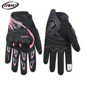 SUOMY SU-11 Motorcycle Gloves – Breathable Full-Finger Racing Anti-Slip Stylish | XS-XXL Black/Green/Pink