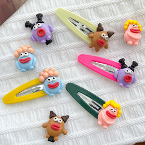 คลิปผมเด็กน่าเกลียด ปากอมยิ้ม คลิปผมการ์ตูนน่ารัก หัวเรา สร้างสรรค์ ชุด 10 ราคาที่สะดวก