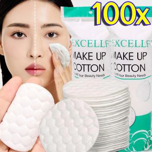 【Grilrigrin】100Pcs/pack Disposable Round Makeup Remover Pad Nail Polish Removing Cleansing Pad Thick Soft Breathable Cosmetics Cotton Pads