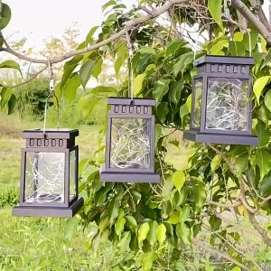 Lampu Taman LED Lilin Virtual Tenaga Surya Lentera Lampion Hias Solar Panel Waterproof Antik Retro Jadul Unik