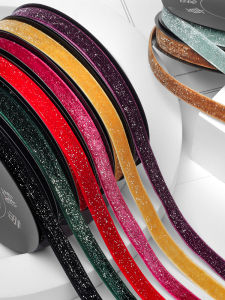 ZhuoCai 1cm Single-Sided Shiny Velvet Ribbon Butterfly Knot Decoration Silk Velvet Ribbon for DIY Sewing Crafts Gift Box