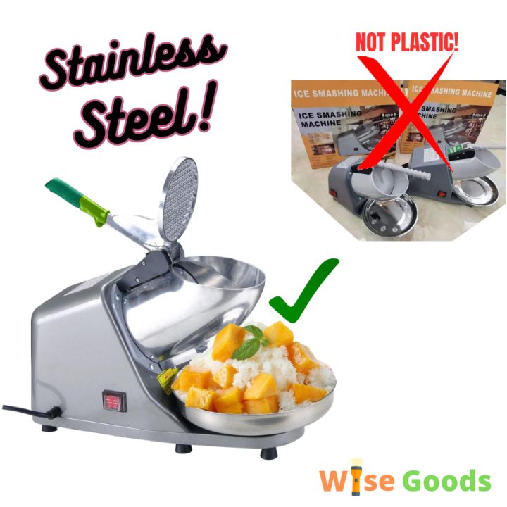 Electric Stainless Steel Ice Shaver Crusher Machine High Quality Commercial Smoothie Maker for Home and Business