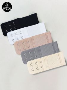 5-Pack Bra Extender Clips - Extended Two-Row Buckle Design Comfortable Adjustable Elastic Non-Slip Shoulder Straps Bra Back Buckle Extender Clips