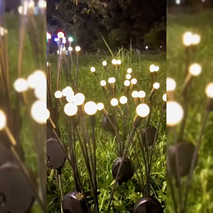 Solar Firefly Lights Outdoor Lighting Solar Fairy Lights Pathway Lawn Garden Decoration Lampu Solar Light